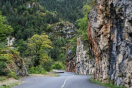 峽谷du塔恩,路,巖