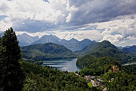 高天鹅堡,阿尔卑斯山,alpsee