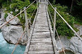 橋梁,河,大自然