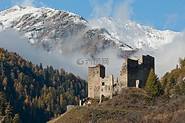 tschanüff城堡,瑞士,廢墟