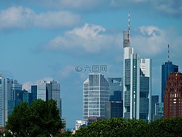 天际线,ffm,法兰克福