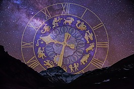 繁星點點的天空,十二生肖,時鐘