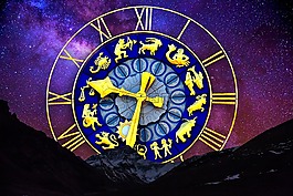 繁星點點的天空,十二生肖,時鐘