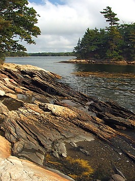 沃爾夫的脖子公園,緬因州,海岸