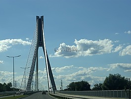 橋,天空,云