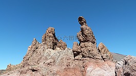 巖,景觀,山