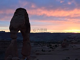 日落,摩,沙漠