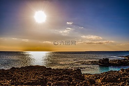 太陽(yáng),下午,海