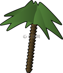 棕櫚,樹,綠色