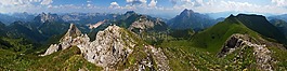 山,阿爾卑斯山,全景