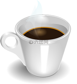 咖啡,杯,吸煙