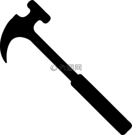 錘,側(cè)影,黑