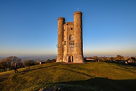百老汇塔,英格兰。,日落