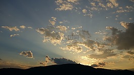 陽光,云,日落