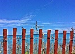 湖,沙丘,海灘