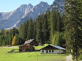 棚屋,karwendel,高山