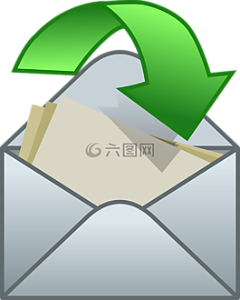 信封,开放,白