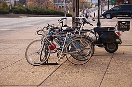 自行車,街,路
