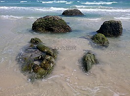 季拉海滩,岩,海滩