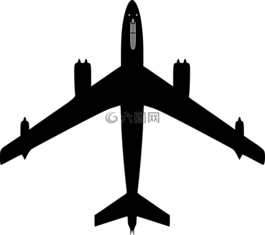 側影,飛機,黑