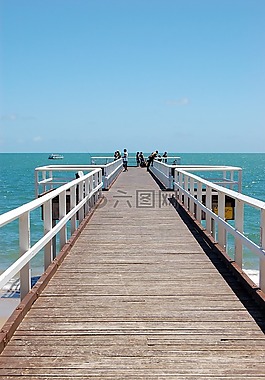 海,浮桥,假日