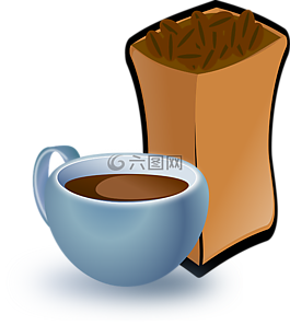 咖啡,杯,小吃