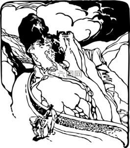 驢,走,洞穴