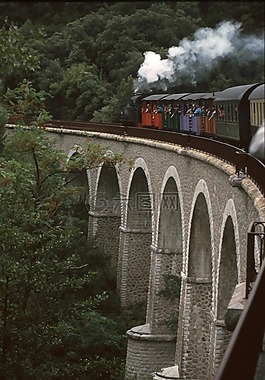蒸汽機(jī)車(chē),高架橋,橋