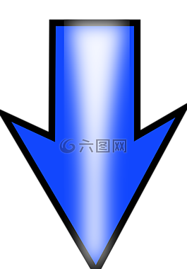 箭頭,向下,藍(lán)色