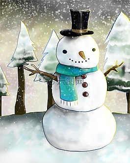 雪人,雪,冬天