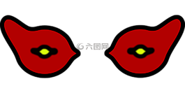 眼睛,紅色,看