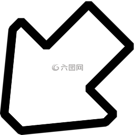 箭頭,左,向下