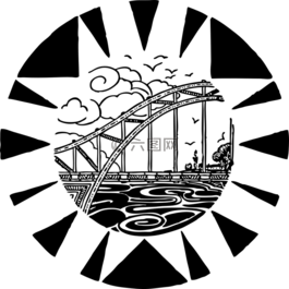 河,橋,云
