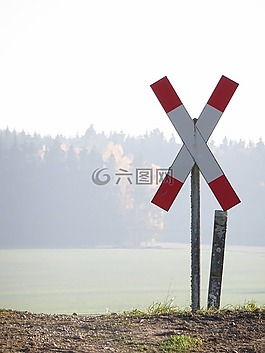霧,andreaskreuz,火車(chē)