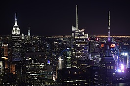 夜間照片,紐約,摩天大樓