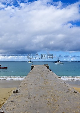 码头,岛,海洋