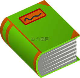 書,綠色,厚