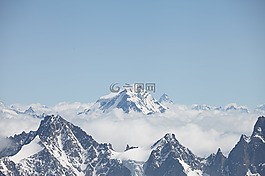 霞慕尼,云,高峰