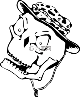 頭骨,帽子,骨架