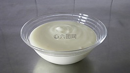 酸奶,玻璃,白色