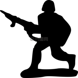 士兵,運(yùn)行,側(cè)影