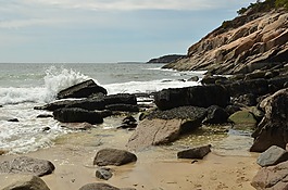 海滩,岩,更多