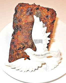 圣誕蛋糕,傳統的,水果蛋糕