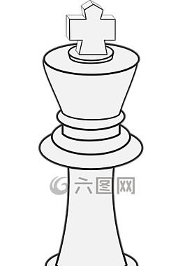 棋,國王,白