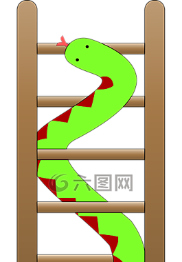 蛇,階梯,綠色