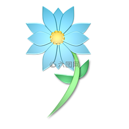 花,藍色,植物