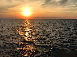 太陽,日落,水