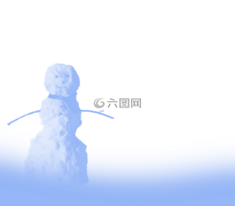 雪人,雪,蓝色