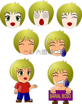 面孔,情感,孩子們