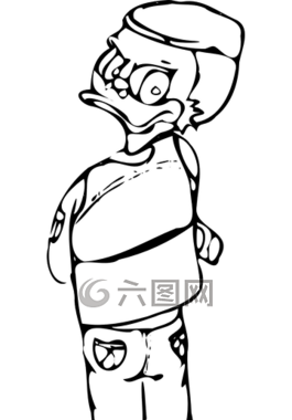 鸭,鸭卡通,鸭的人